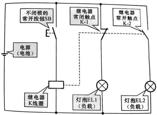 繼電器電路原理圖